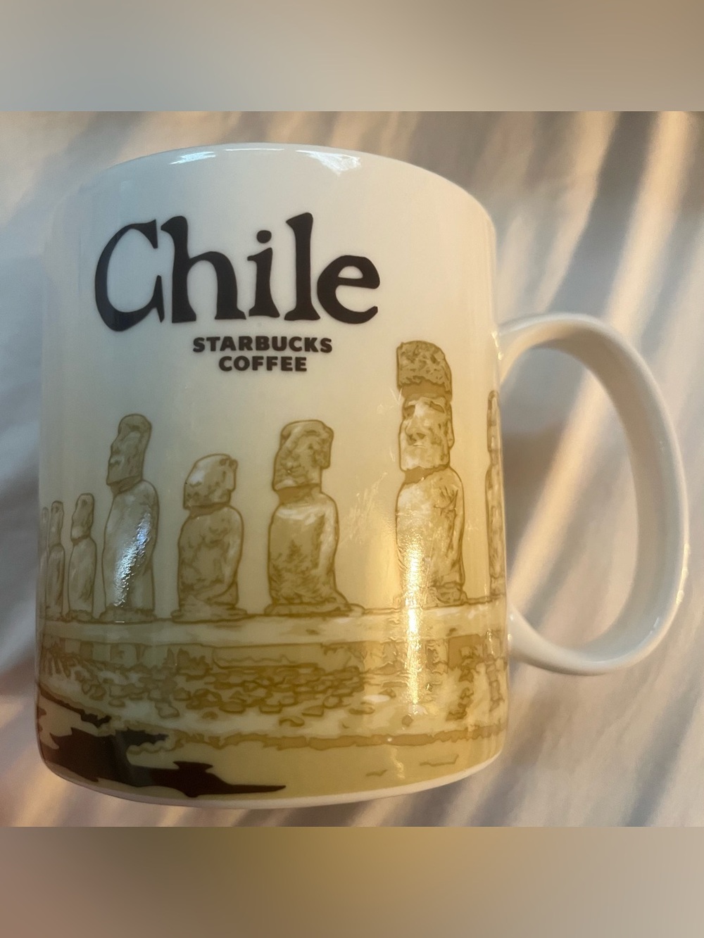 Starbucks White and Gold Chile Collector Mug